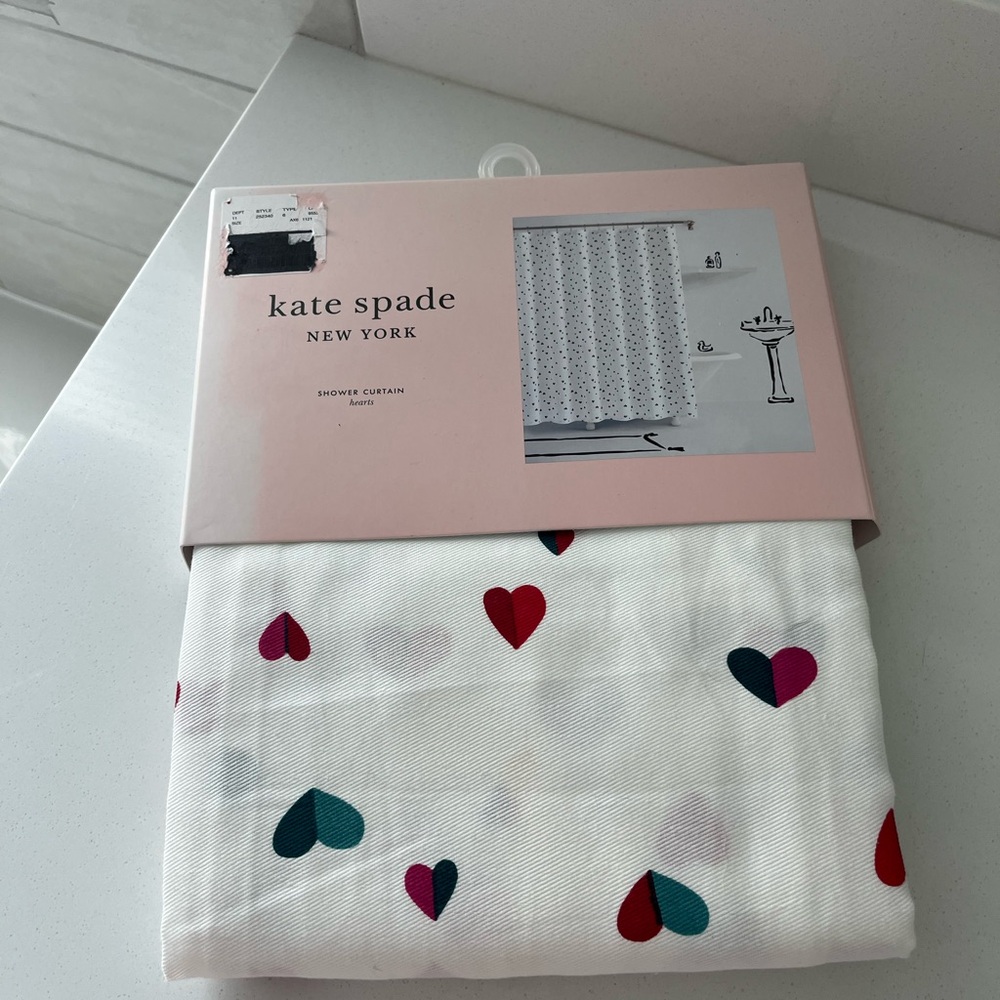 Kate Spade Hearts Shower Curtain